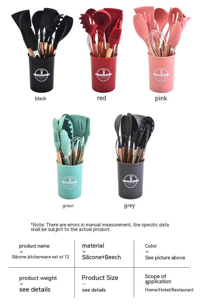 Everyday 12-Piece Silicone Spatula Set for Home Cooks