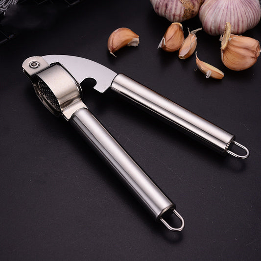 Easy-Press Stainless Steel Garlic Masher for Quick Cooking